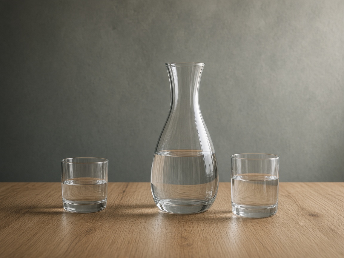 Glass on oak