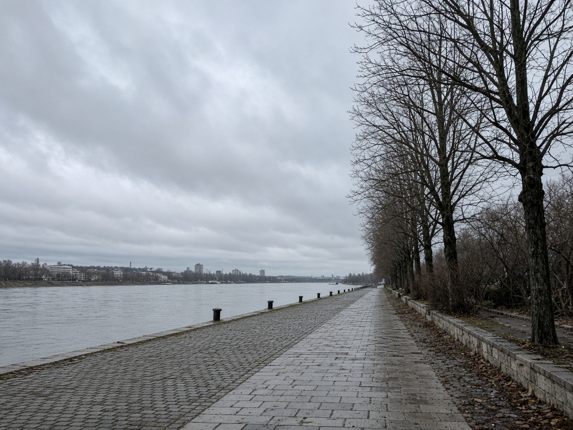 Quay, overcast